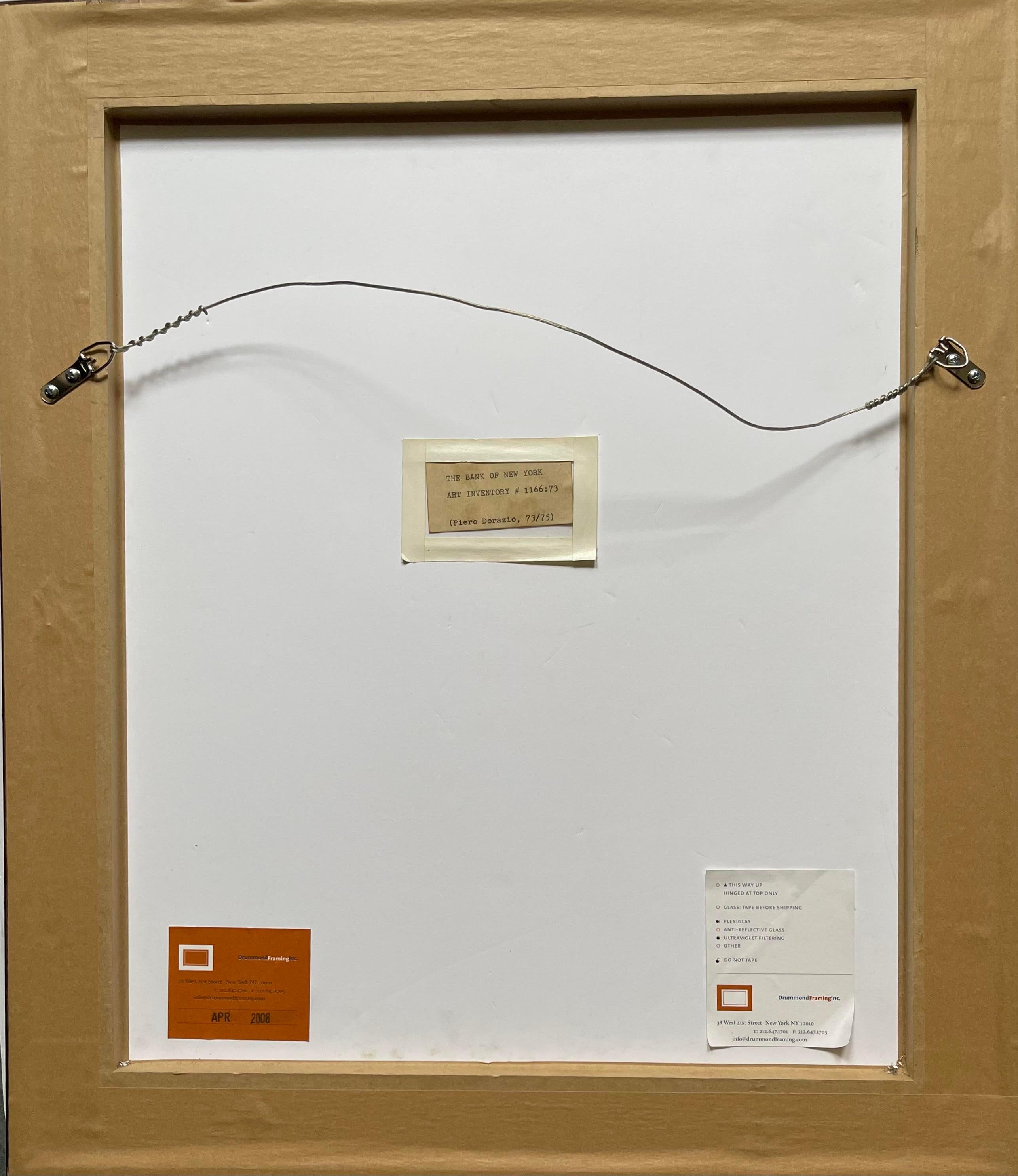 Composizione astratta (ex collezione della Banca di New York) Litografia incorniciata/N incorniciato in vendita 3