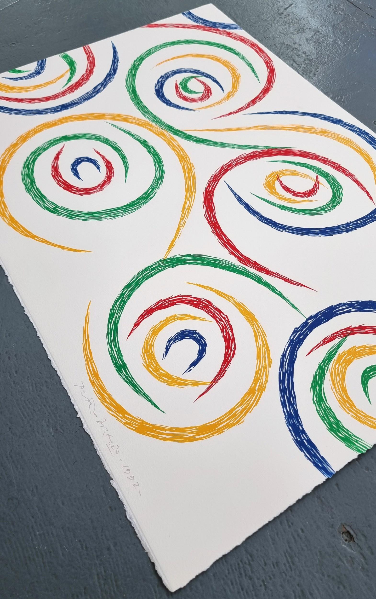 Cercles du Matin (Morning Circles) - Color Field Painting, Lyrical Abstraction  - Print by Piero Dorazio