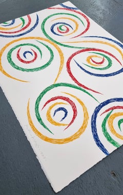 Cercles du Matin (Circles du Matin) - Peinture de champ en couleur, abstraction lyrique