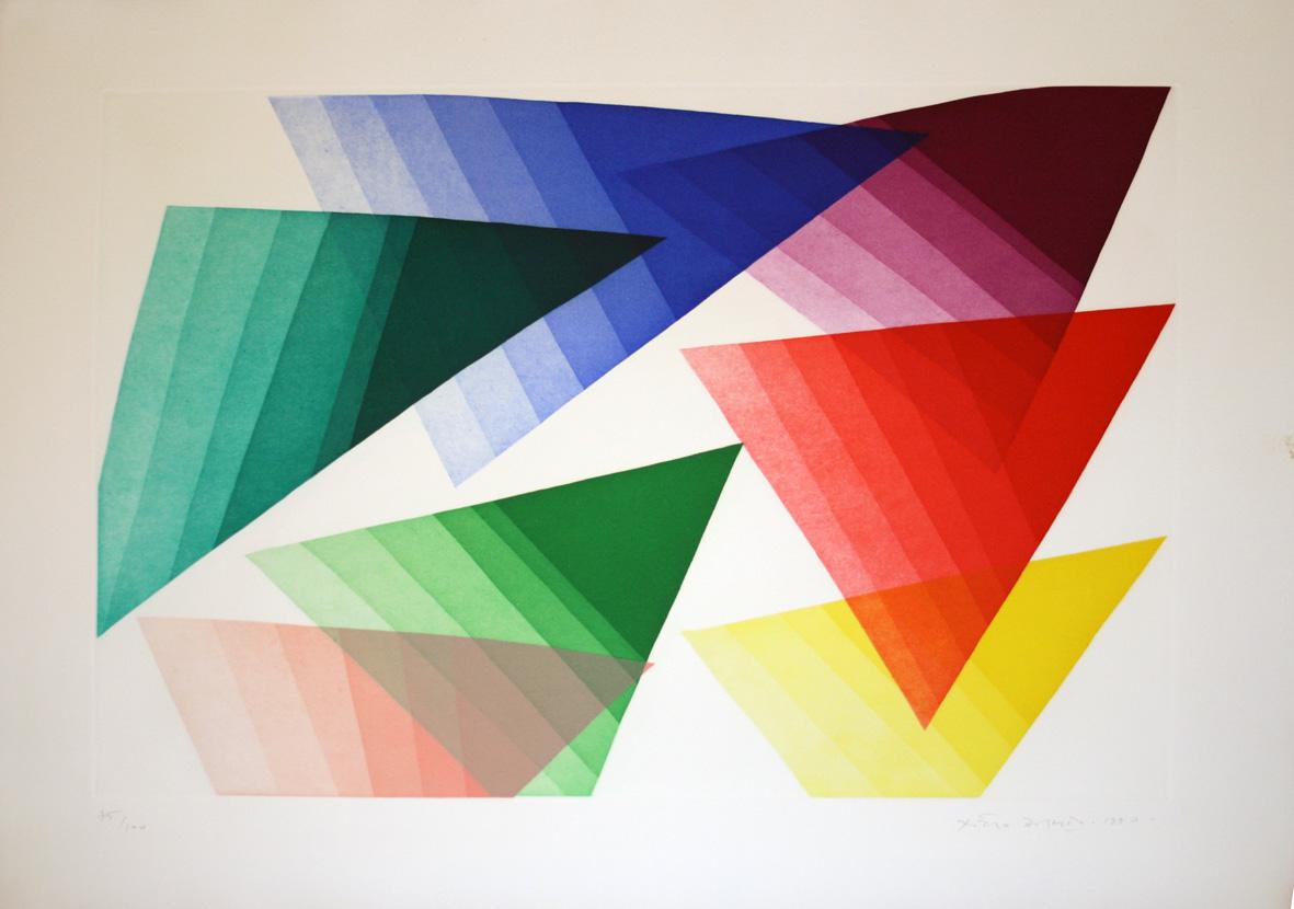 Color fax 4 - Print by Piero Dorazio
