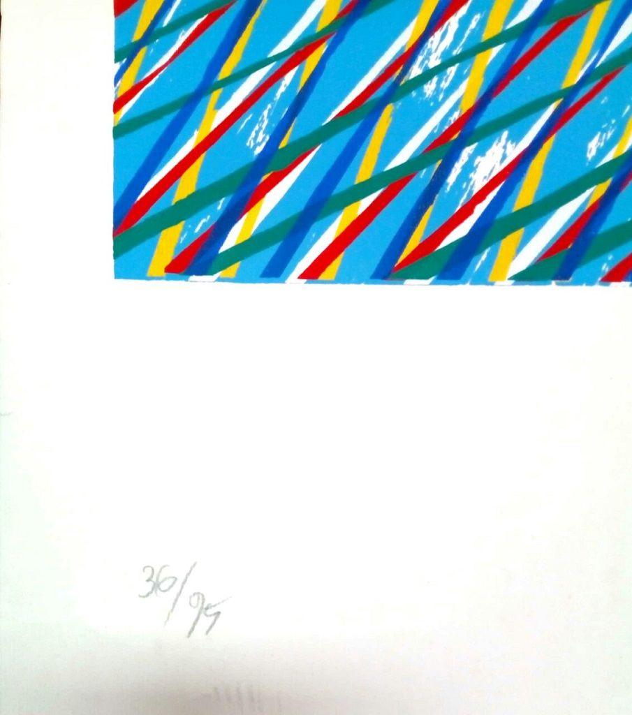 Crossing Lines - Original Serigraph by Piero Dorazio - 1985 1