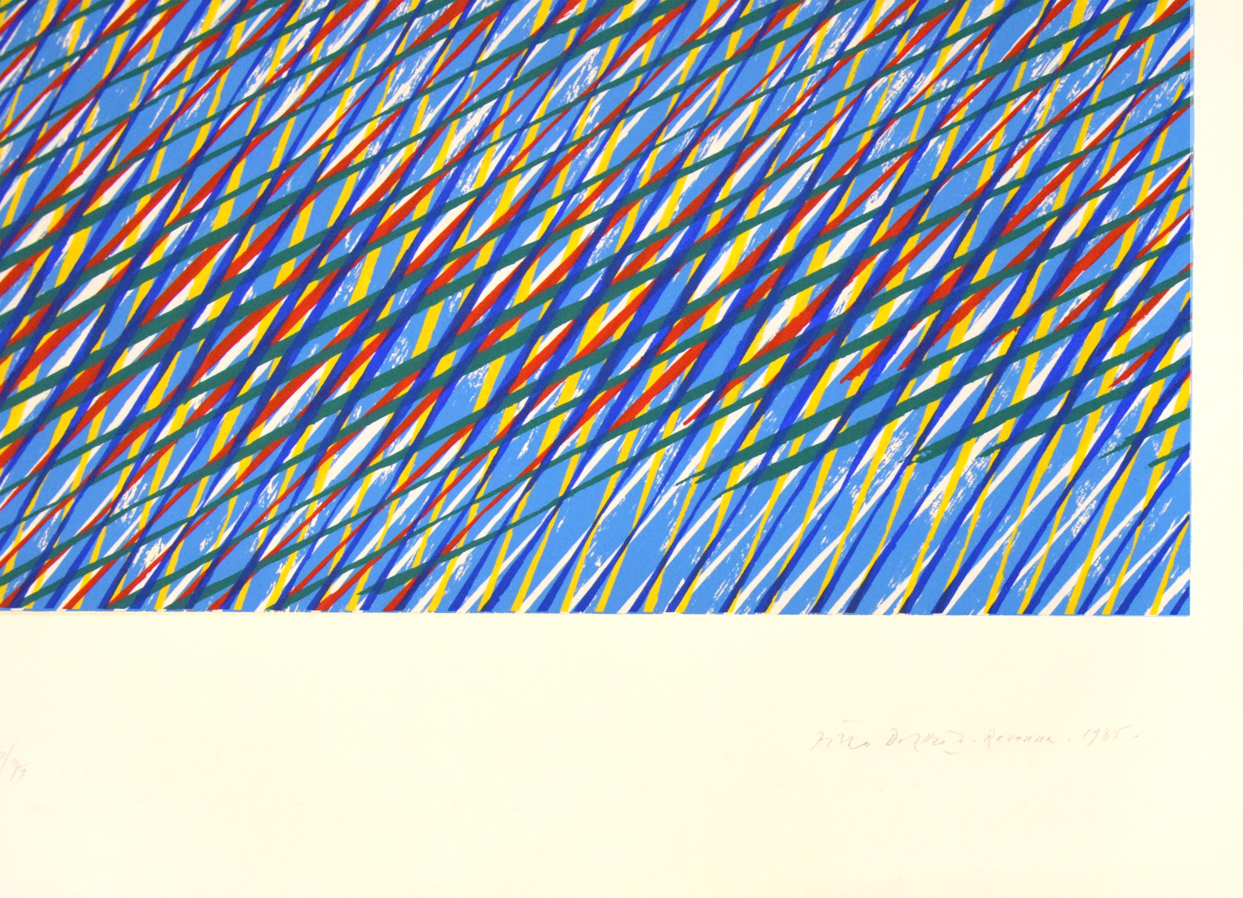 Crossing Lines - Original Serigraph by Piero Dorazio - 1985 3