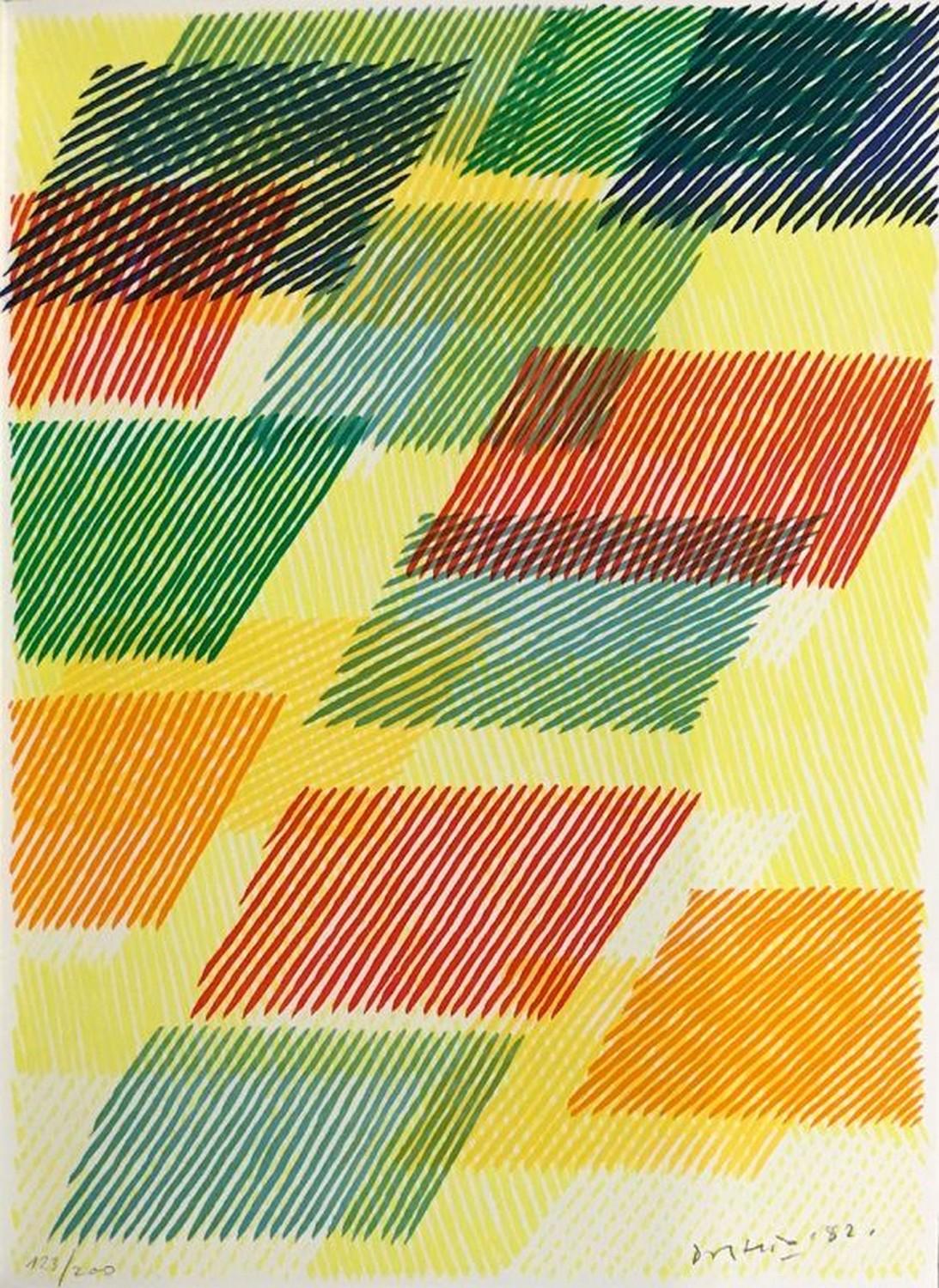 Piero Dorazio Abstract Print - Erker-Treffen 4