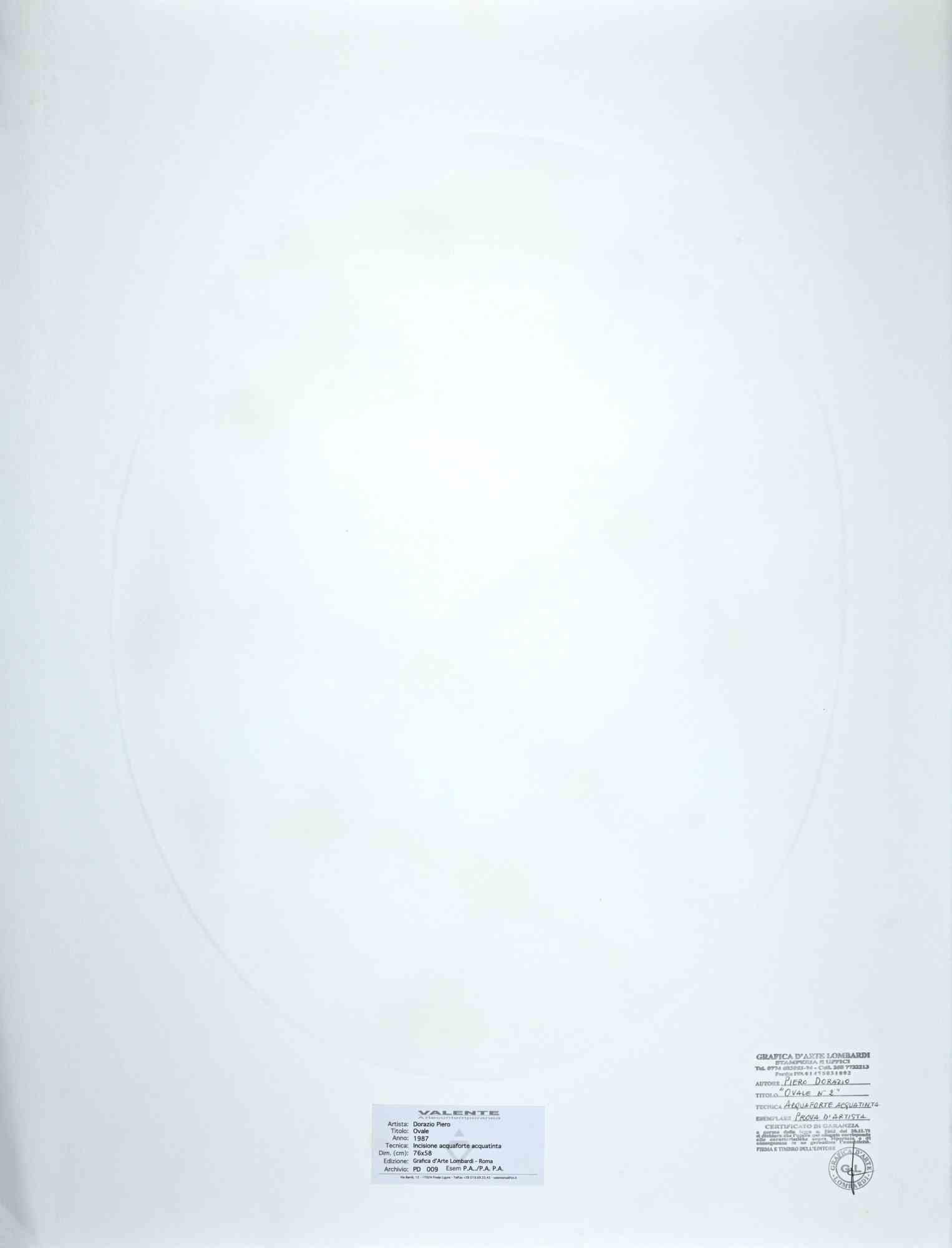 Oval - Aguafuerte de Piero Dorazio - 1987 en venta 2