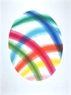 Gravure ovale - Gravure de Piero Dorazio - 1987