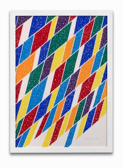 Piero Dorazio Lithograph Abstract Geometric Quadrilateral Polygon