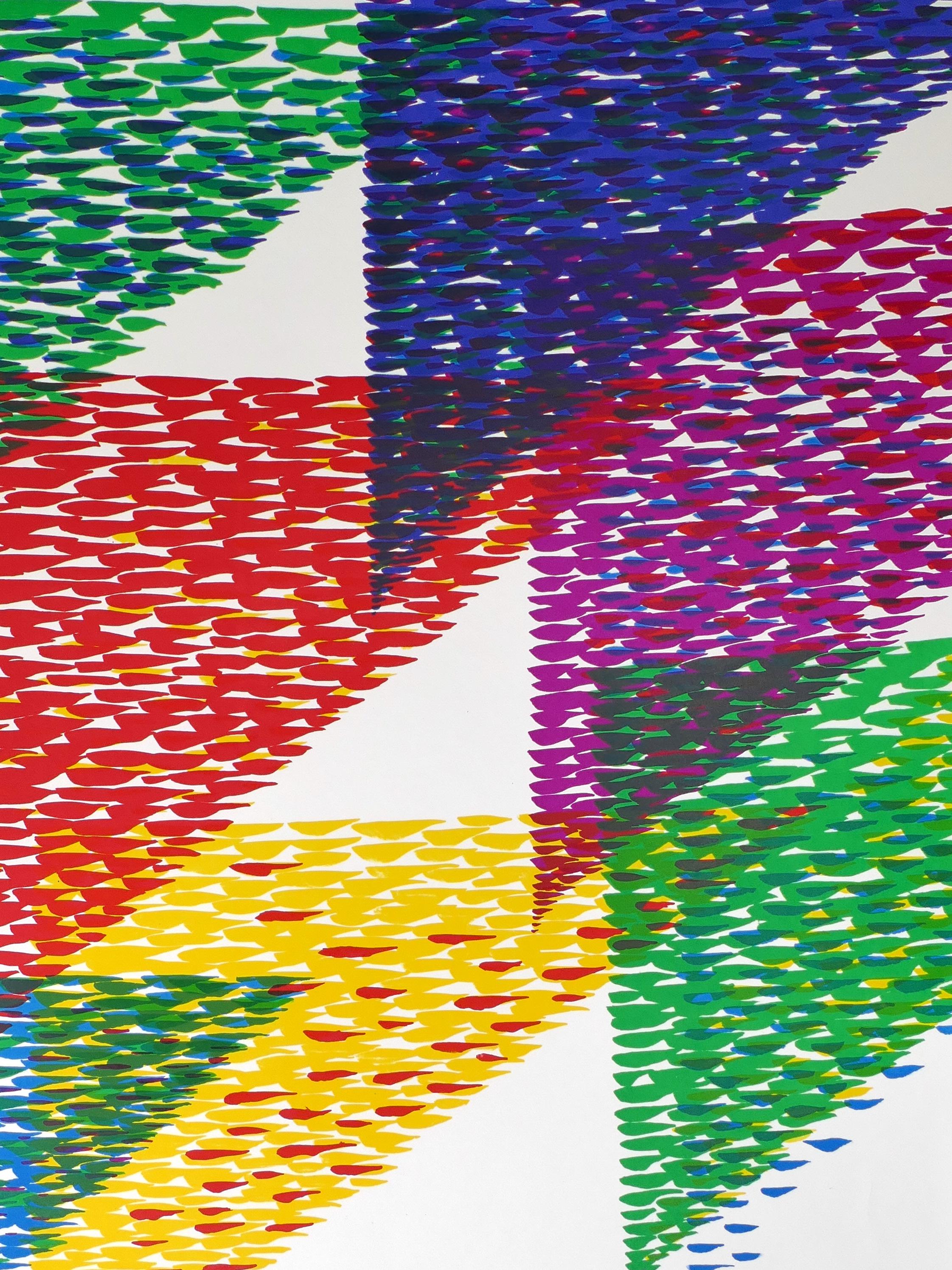 Cartel de la Exposición de P. Dorazio en Herrenhof Musbach, Alemania - Print Abstracto de Piero Dorazio