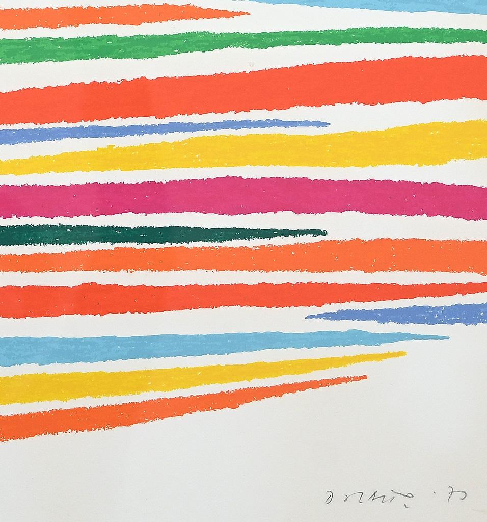 Striped Composition - Original Etching by Piero Dorazio - 1970 1