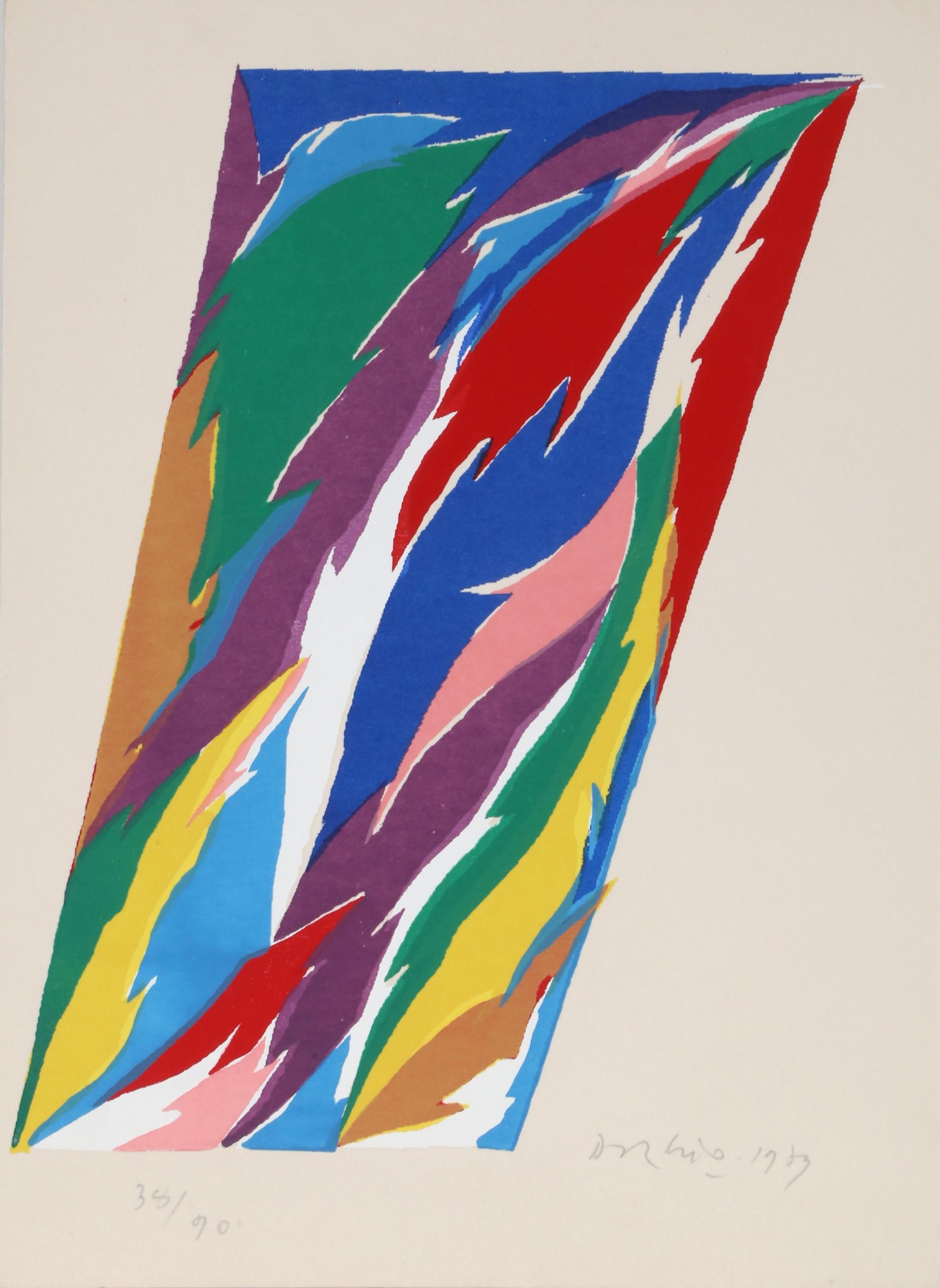 Piero Dorazio, Italiano (1927 - 2005) - Sin título 3, Año:  1979, Medio:  Serigrafía, firmada y numerada a lápiz, Edición:  90, Talla:  13  x 10 pulg. (33,02  x 25,4 cm)