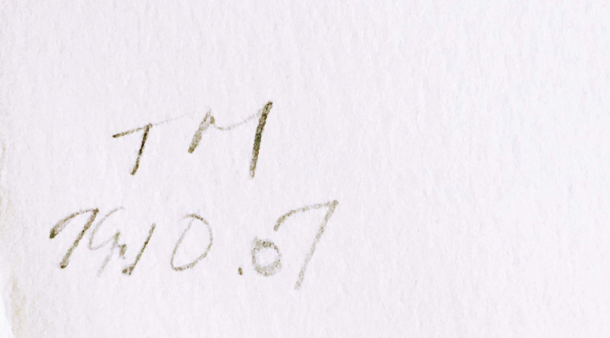 Senza titolo, astrazione geometrica moderna del Medioevo Litografia firmata/N, ex-museo 1