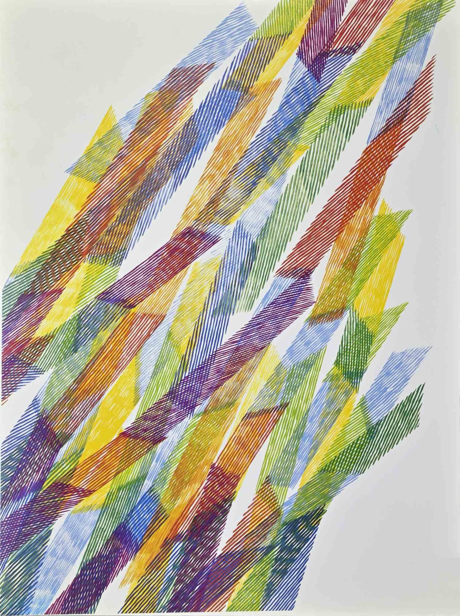 Piero Dorazio Abstract Print - Untitled - XIV Olympic Games of Sarajevo - Original Poster - 1983