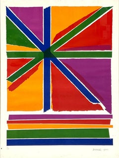 Ohne Titel XV, Abstrakter geometrischer Siebdruck von Piero Dorazio