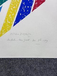 Piero Dorazio Großer signierter Siebdruck, Buffalo/Albright-Knox, 1979
