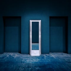 Piero Double-Sided Wall or Freestanding Mirror in Cast Aluminum by Fred&Juul