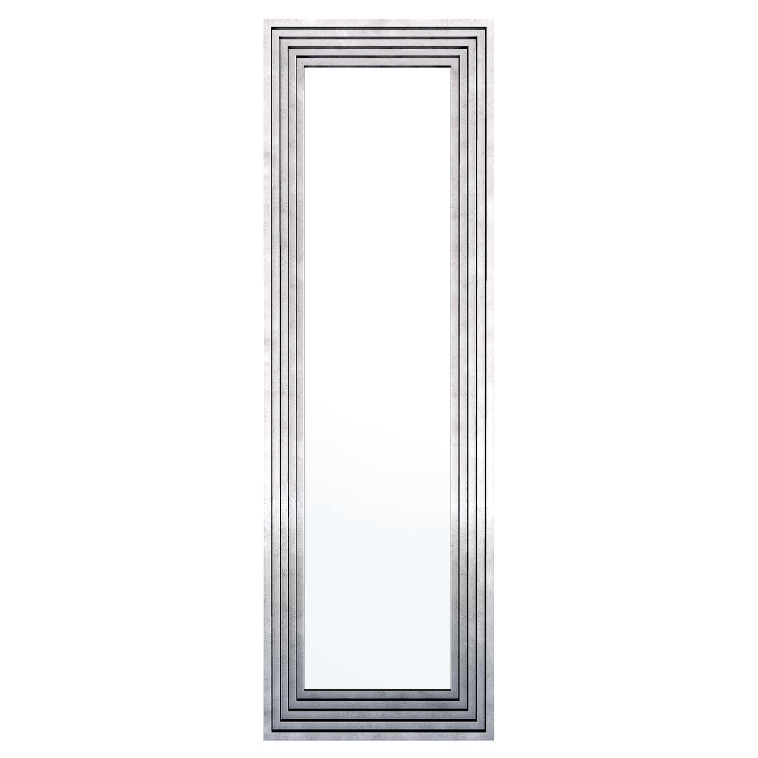 Doppelseitiger Wandspiegel oder freistehender Spiegel aus Aluminiumguss von Piero (Italienisch) im Angebot