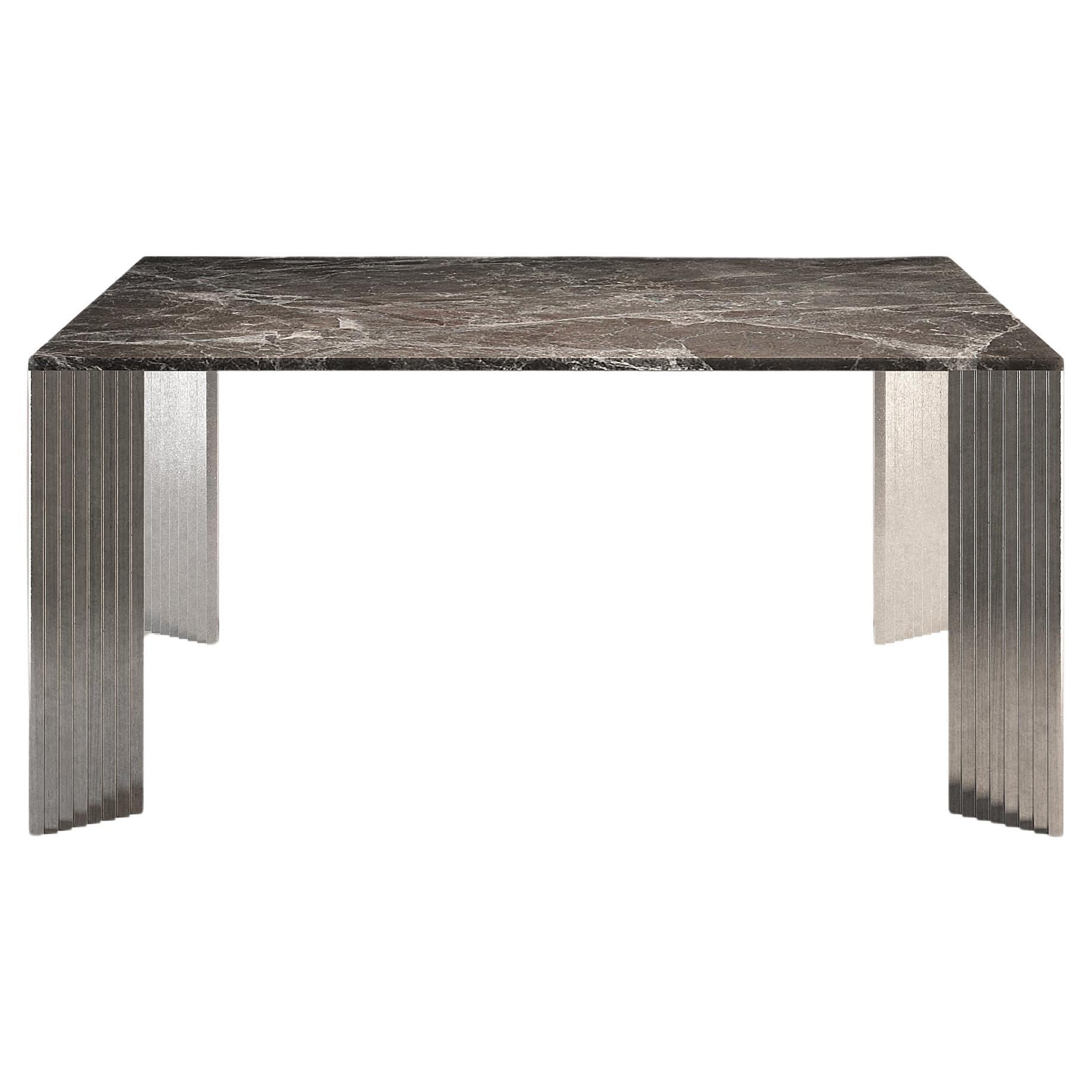 Piero Emperador Grey Dining Table by Fred and Juul For Sale