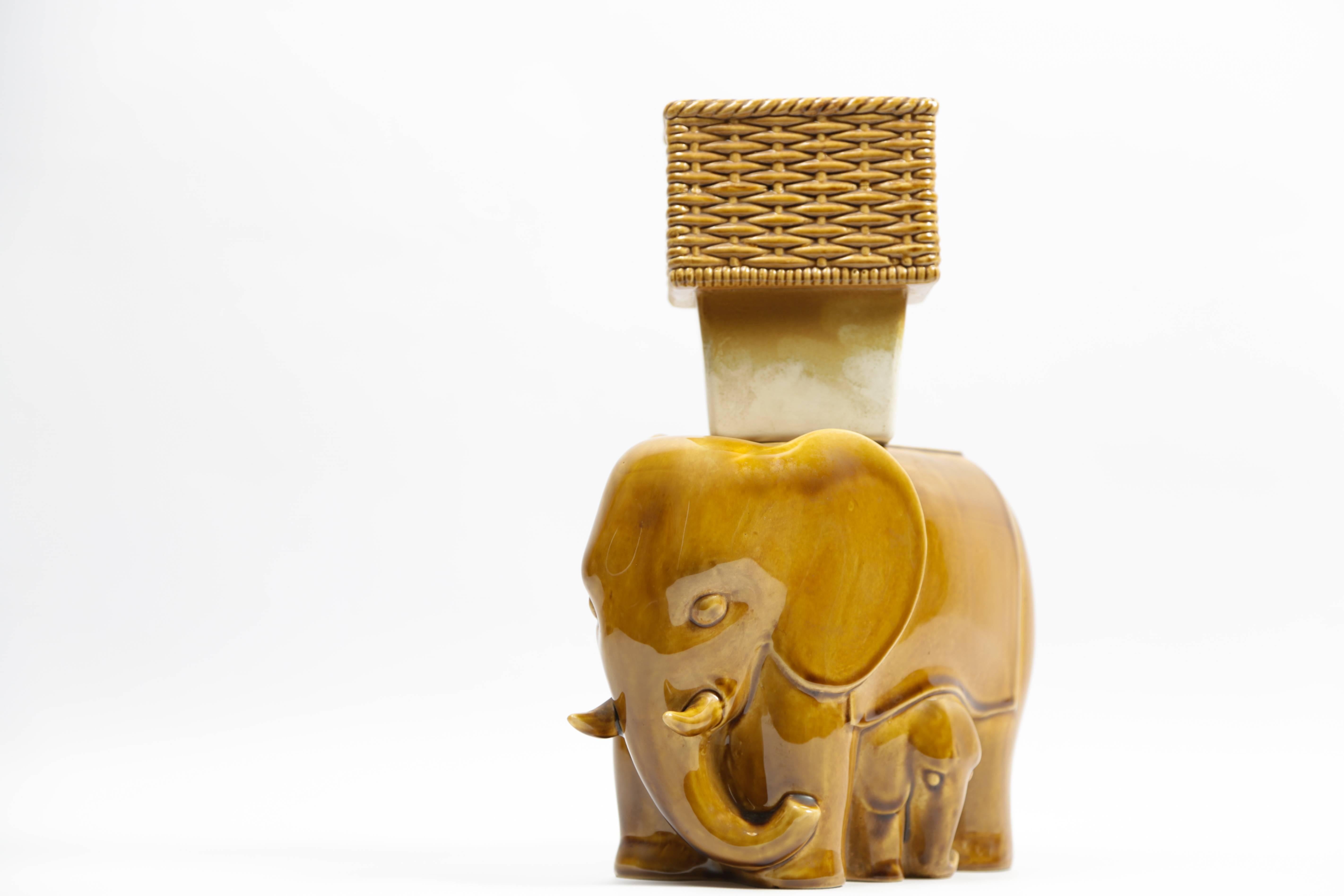 Ceramic Piero Fornasetti, One Elephant Vase, 1960