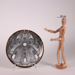 Piero Fornasetti Plate Porcelain Milan, Italy, 1960s