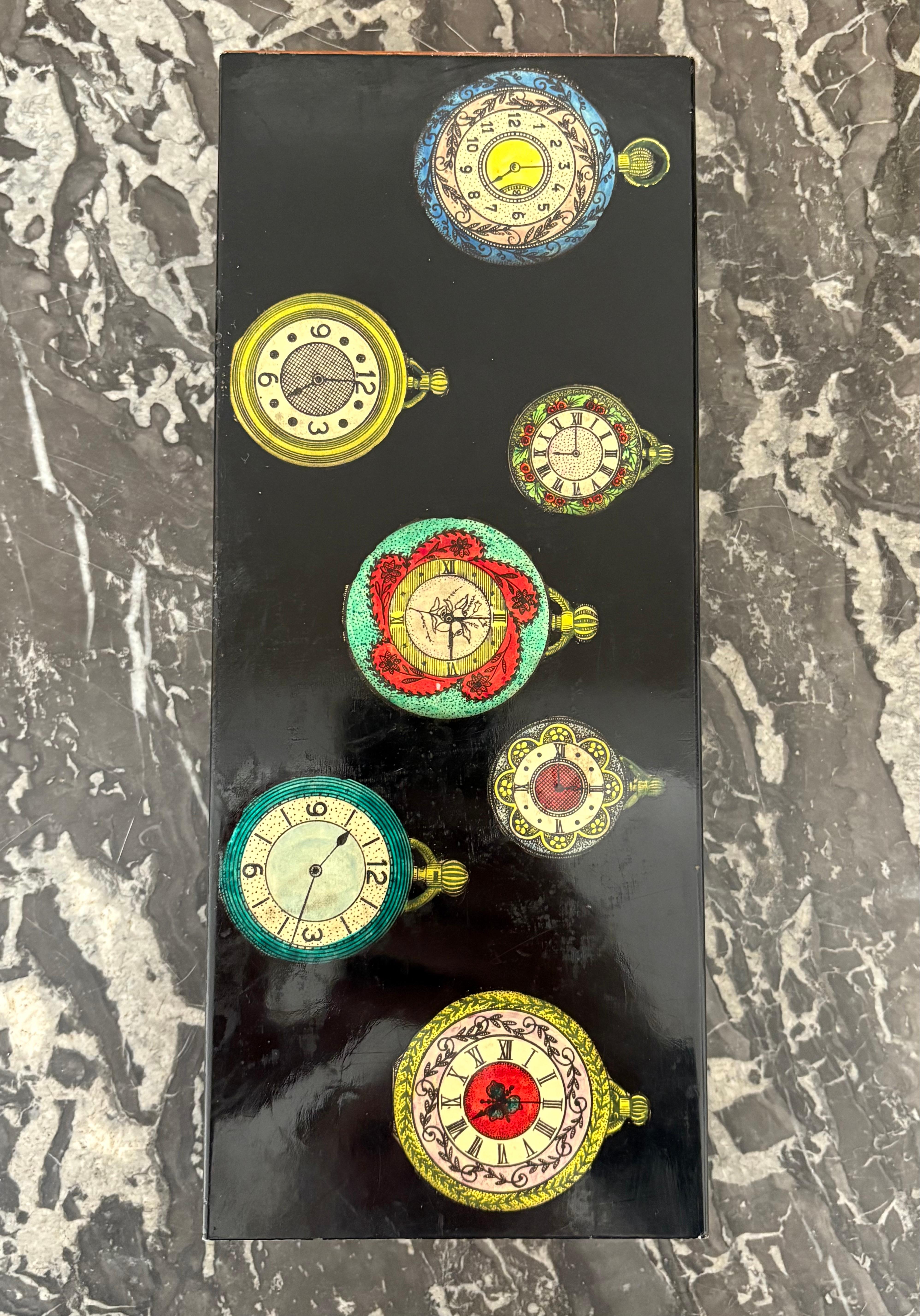 Piero Fornasetti , 1950s, Italien, Boîte en métal peint et émaillé en vente 1