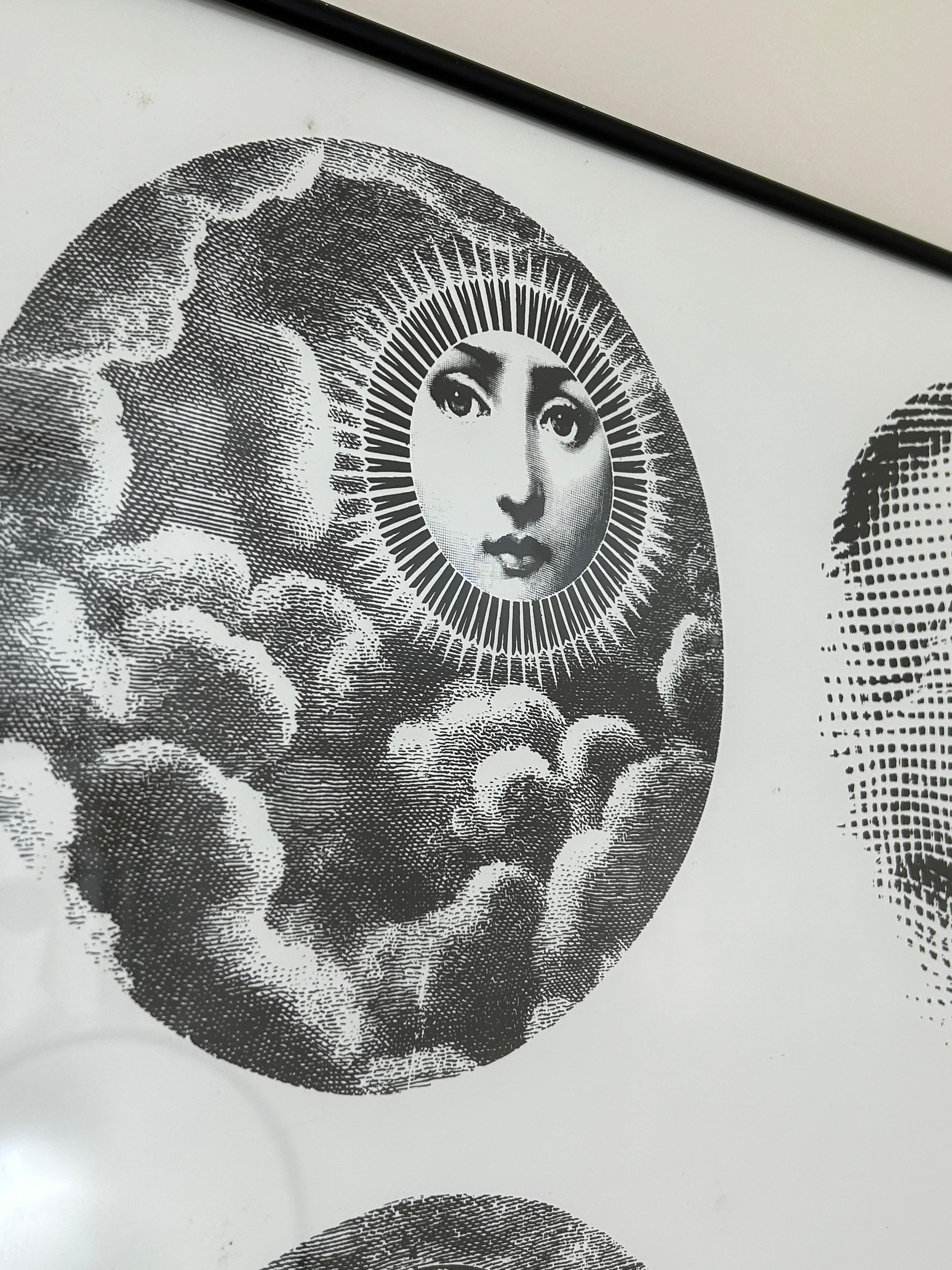 fornasetti faces wallpaper for sale