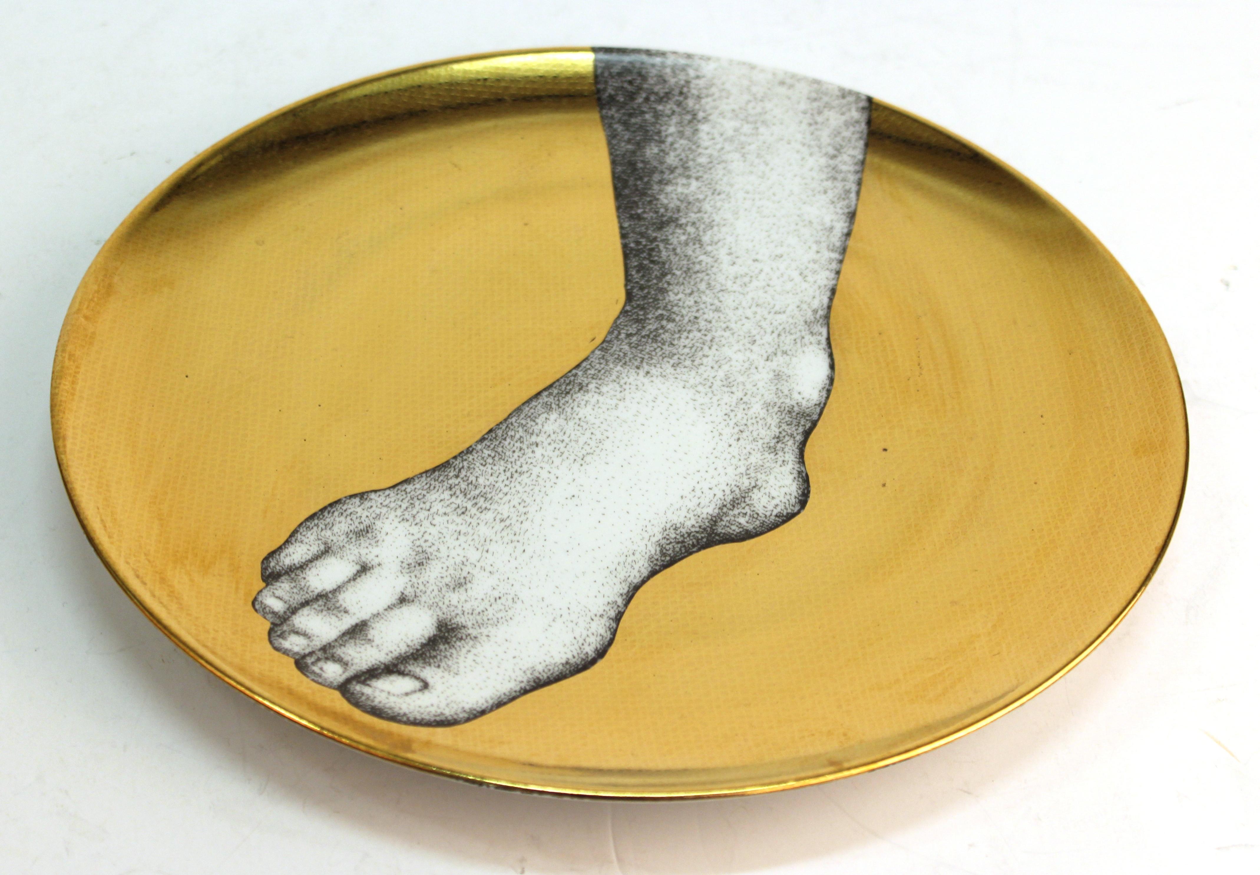 Piero Fornasetti Adam & Eve Gold Porcelain Plates 6