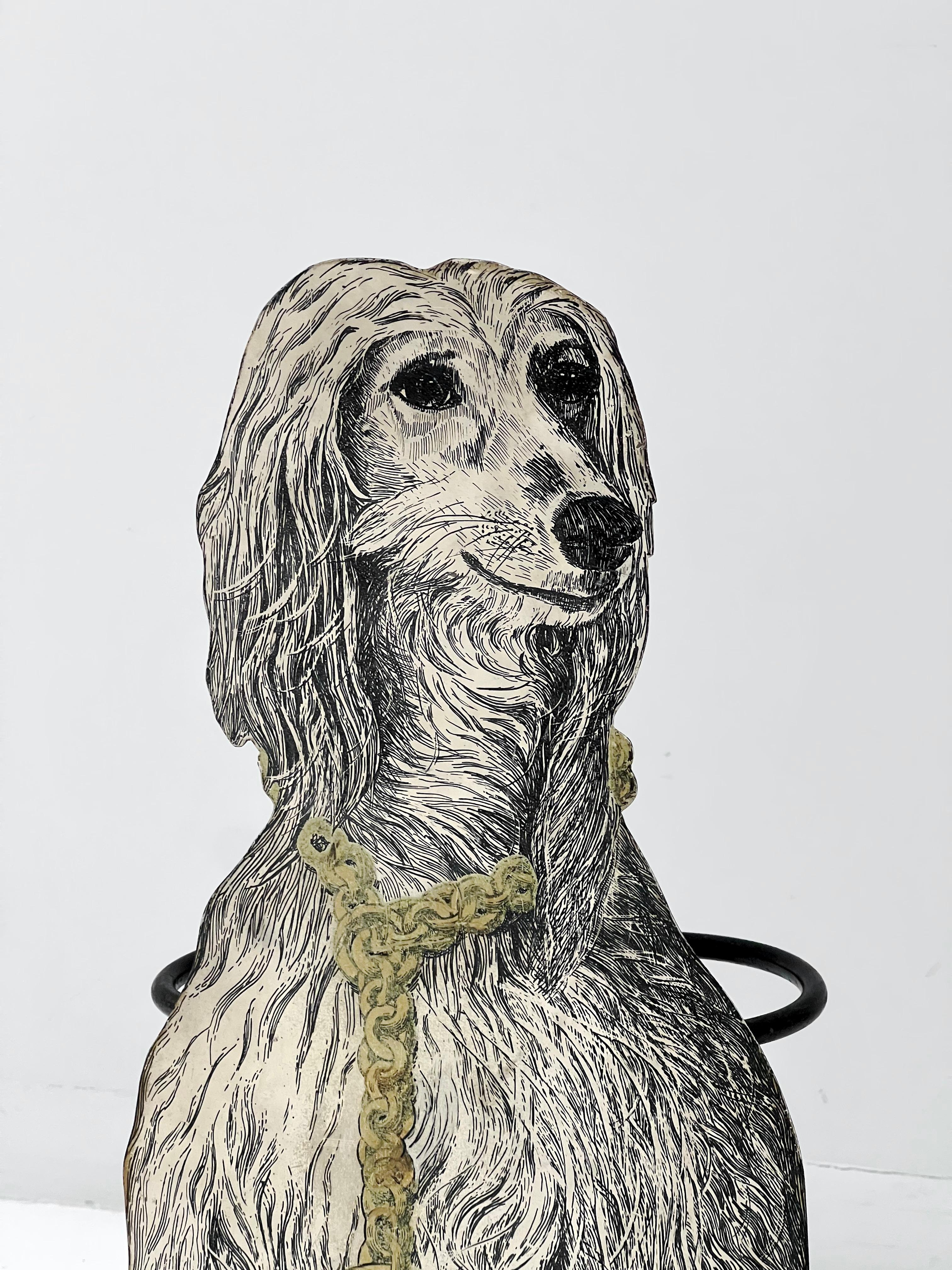 Piero Fornasetti 'Afghan Hound' Umbrella Stand In Good Condition For Sale In New York, NY