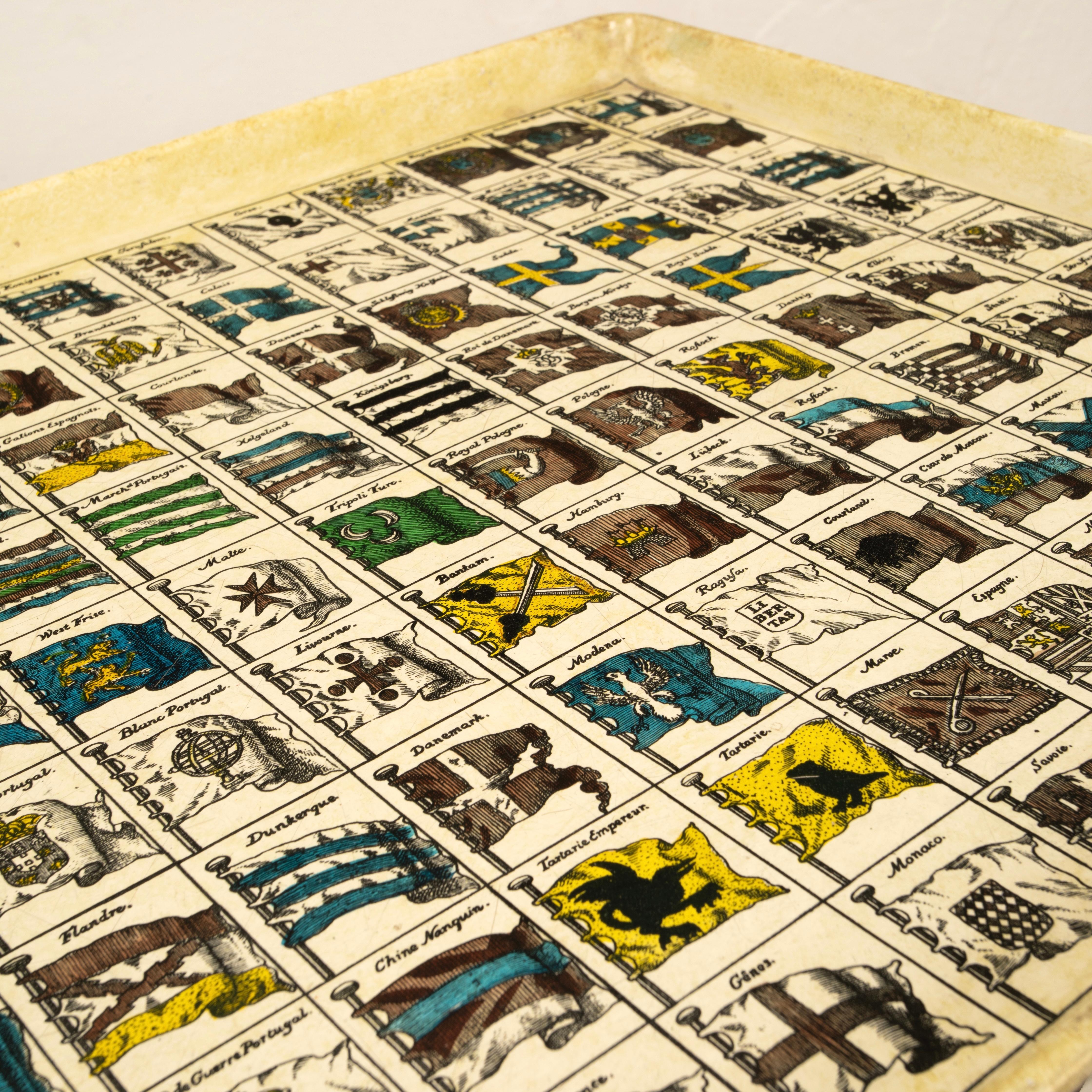 Velours Table à plateau Araldiche de Piero Fornasetti, 1950