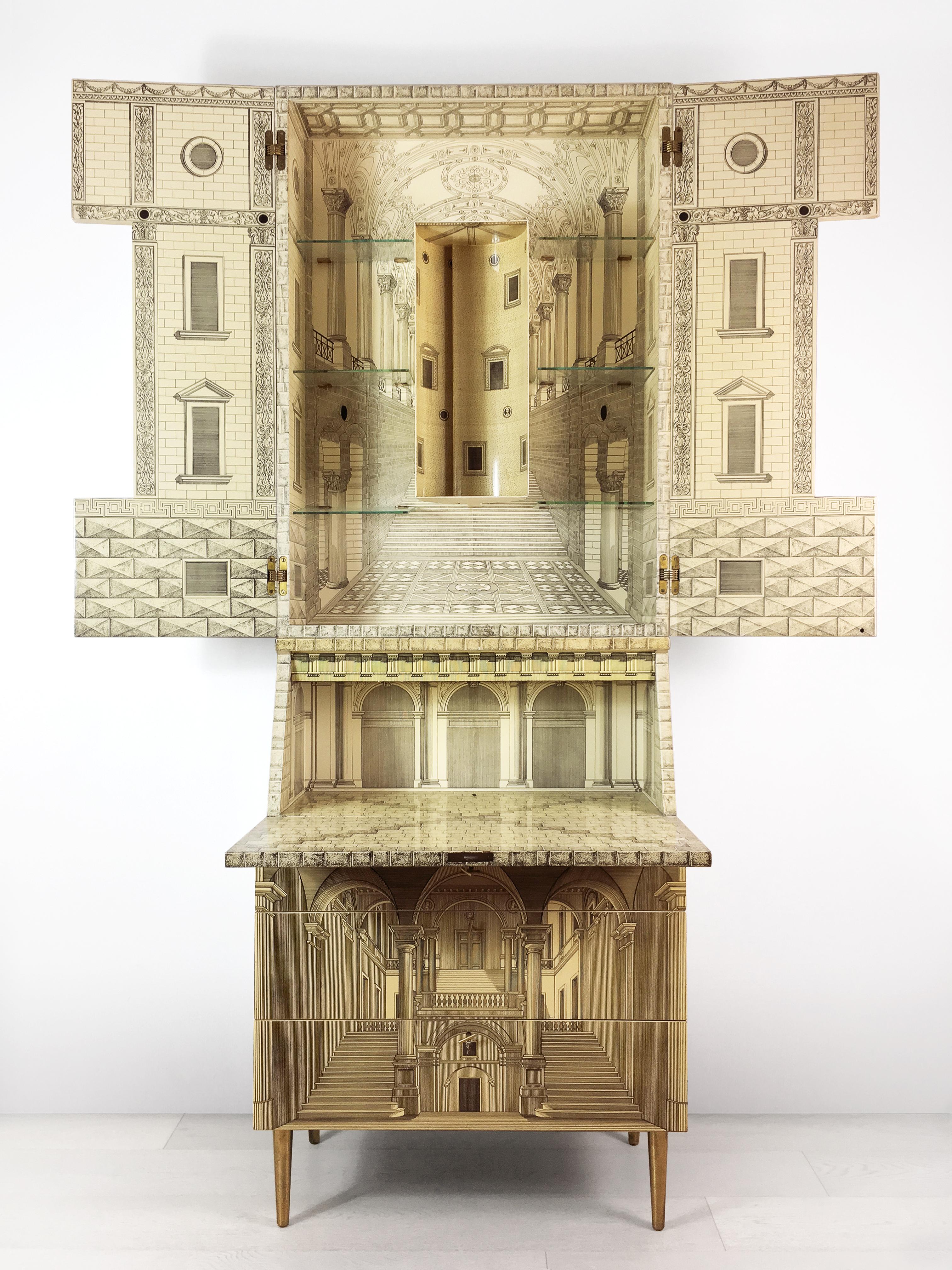 Italian Piero Fornasetti Architettura Trumeau For Sale