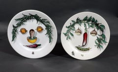 Piero Fornasetti Arcimboldesca Vegetable Face Plates, After Giuseppe Arcimboldo