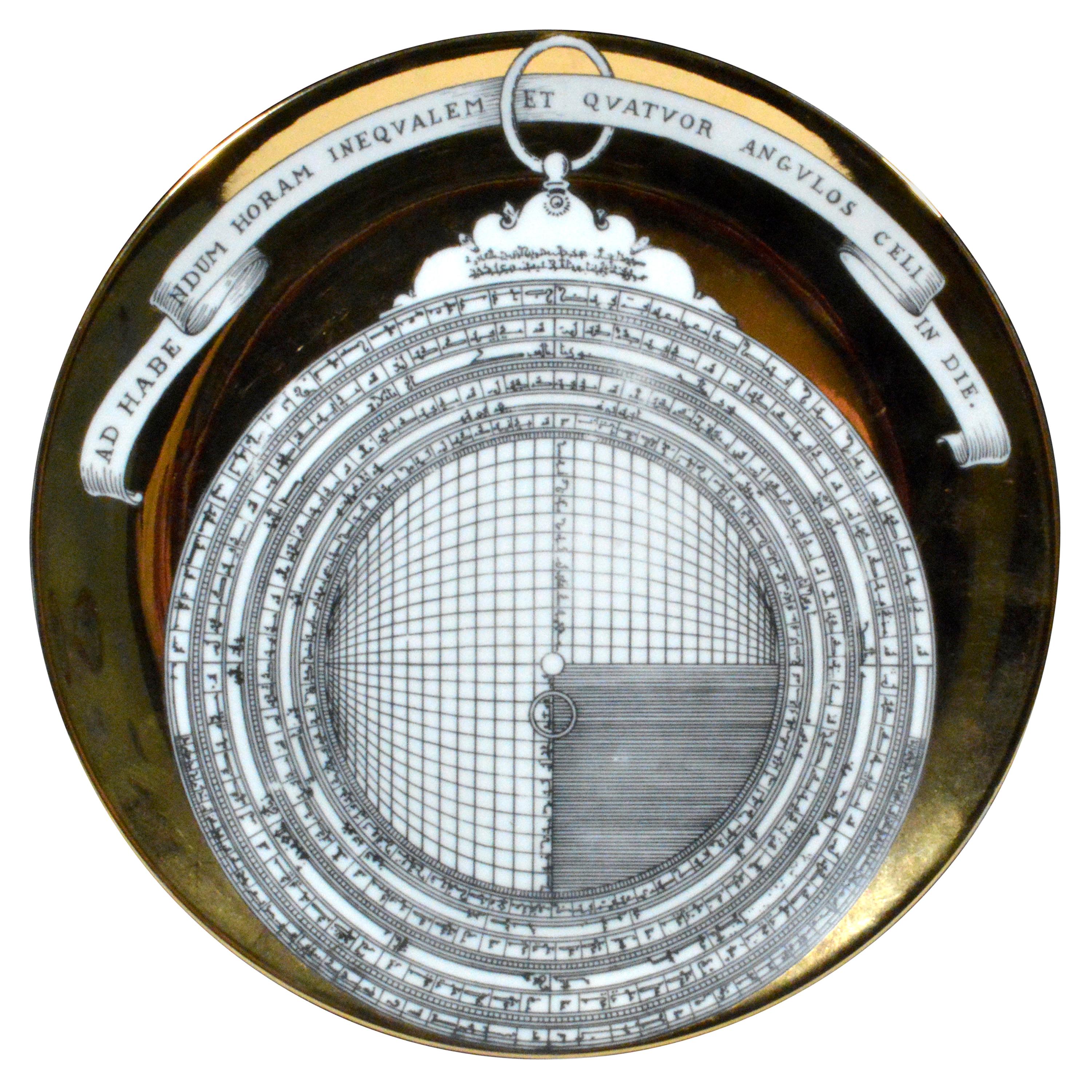 Piero Fornasetti Astrolabe Plate, Number Twelve in Astrolabio Series