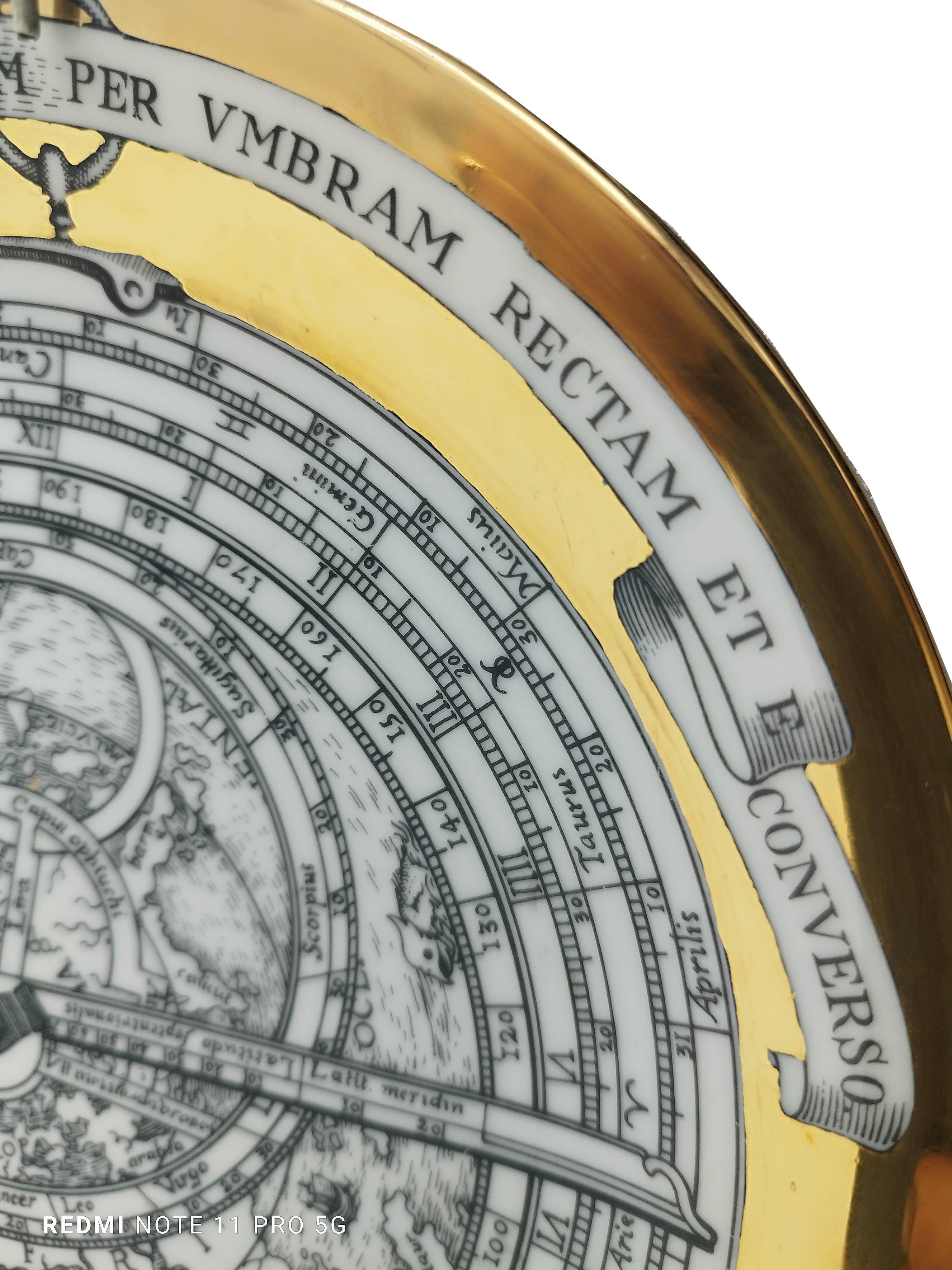 Astrolabe-Porzellanteller von Piero Fornasetti, 1968 (Moderne der Mitte des Jahrhunderts) im Angebot