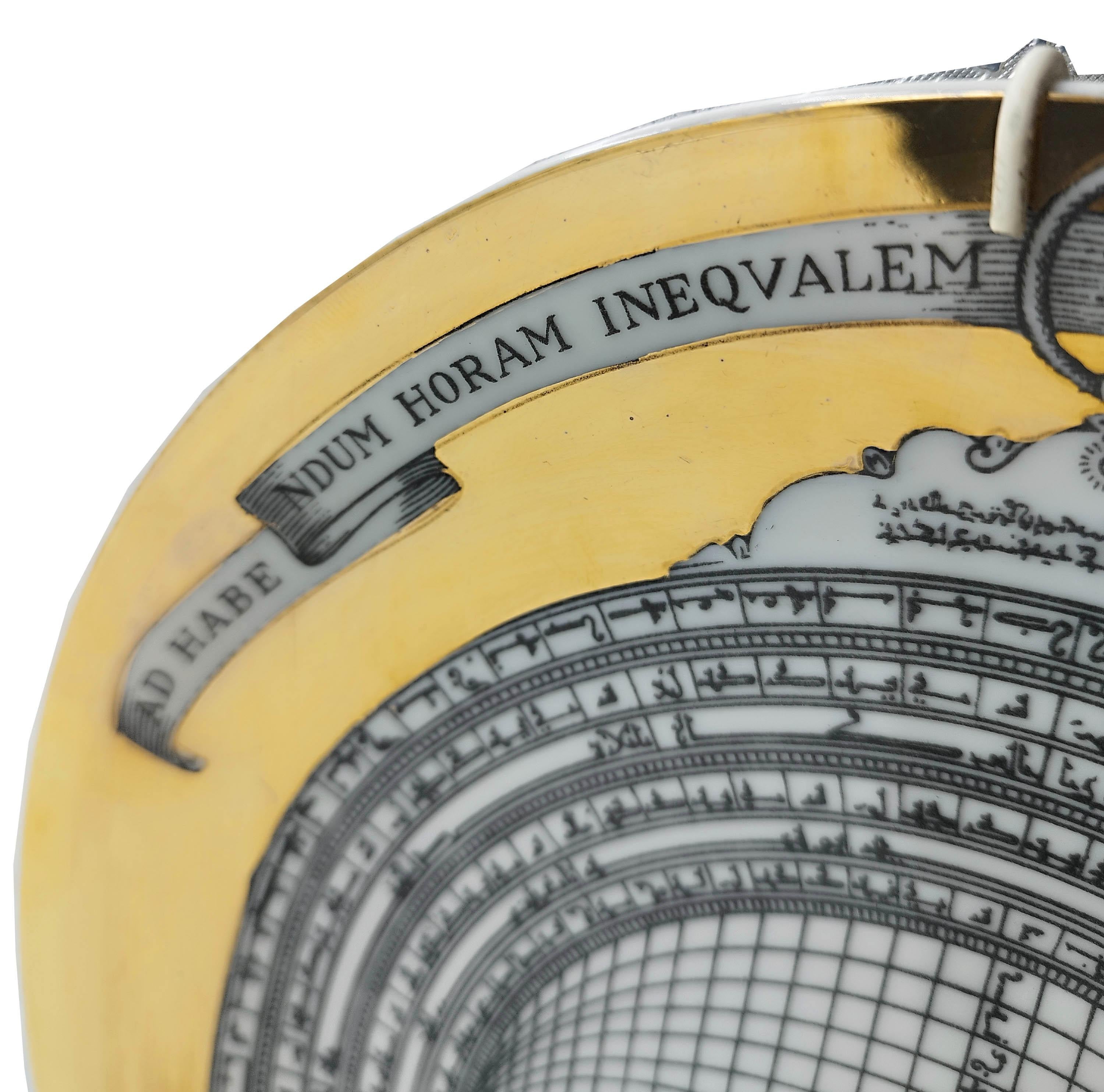 Astrolabe-Porzellanteller von Piero Fornasetti, 1968 im Zustand „Gut“ im Angebot in Naples, IT