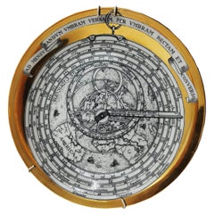 Used Piero Fornasetti Astrolabe Porcelain Plate 1968