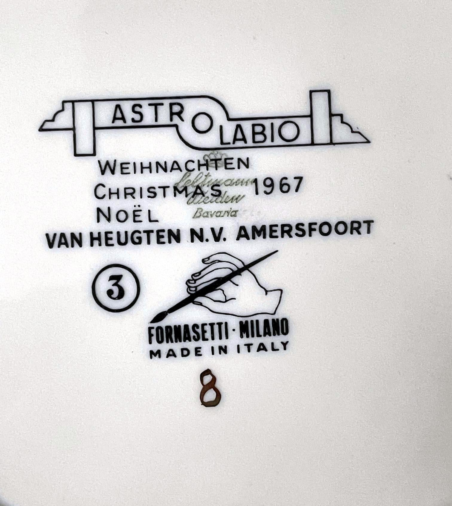 Piero Fornasetti Astrolabe Porcelain Plate, 1967 For Sale 3