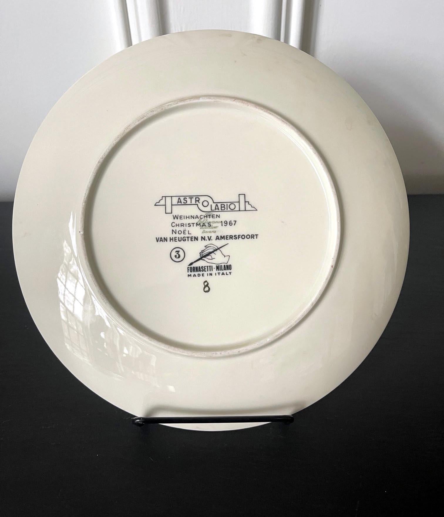 Piero Fornasetti Astrolabe Porcelain Plate, 1967 For Sale 2