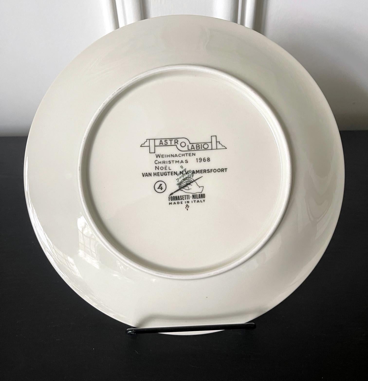 Piero Fornasetti Astrolabe Porcelain Plate 1968 For Sale 1