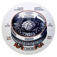 Piero Fornasetti Astrological Zodiac Plate, Cancer, Gli Zodiaci Farmacope