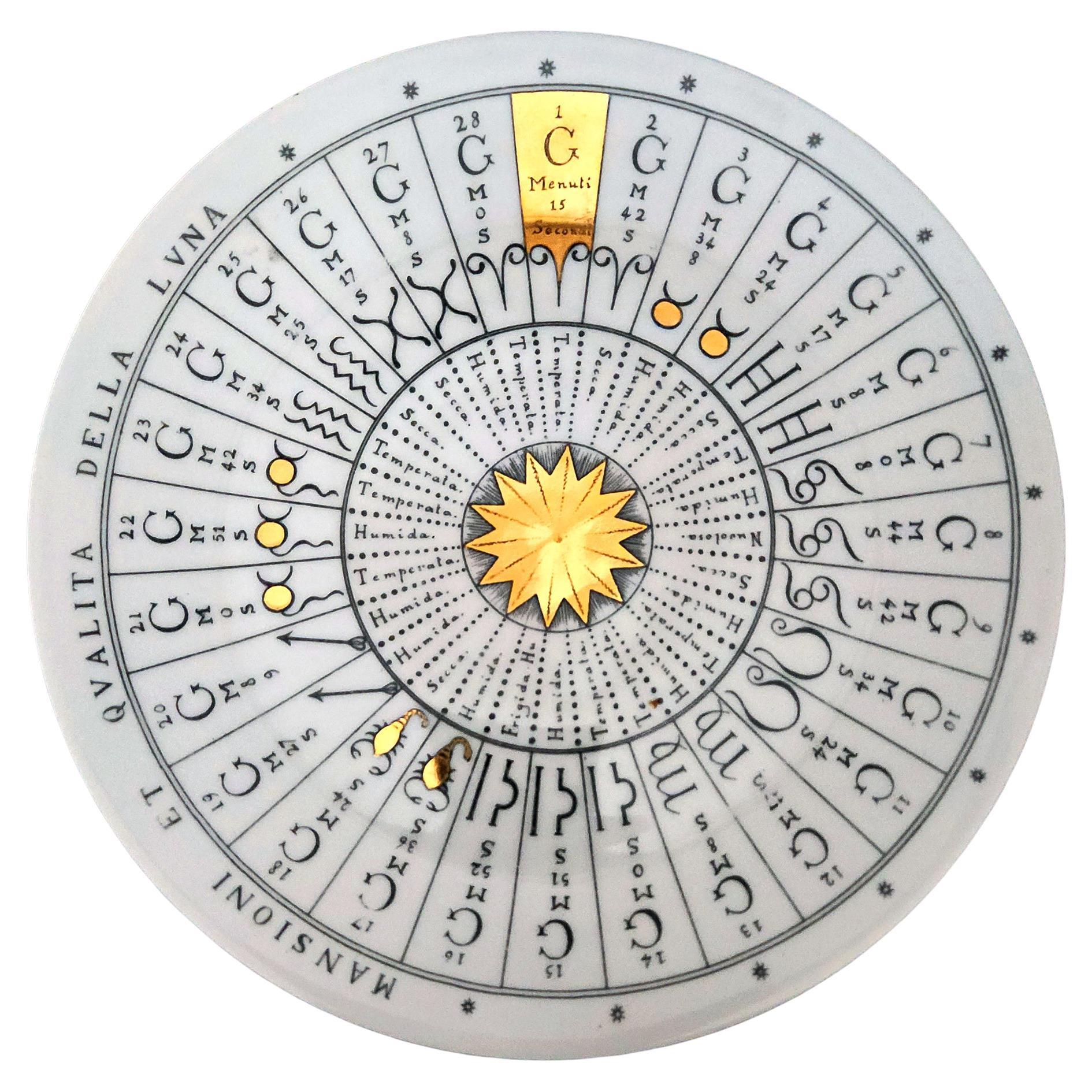 Plato Astronomici de porcelana Piero Fornasetti,  #nº 4 de la serie