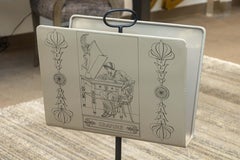 Piero Fornasetti Attributed Gravure Italian Mid Century Modern Magazine Stand