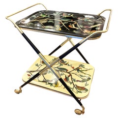 Piero Fornasetti Bar Cart, Italy, 1950s