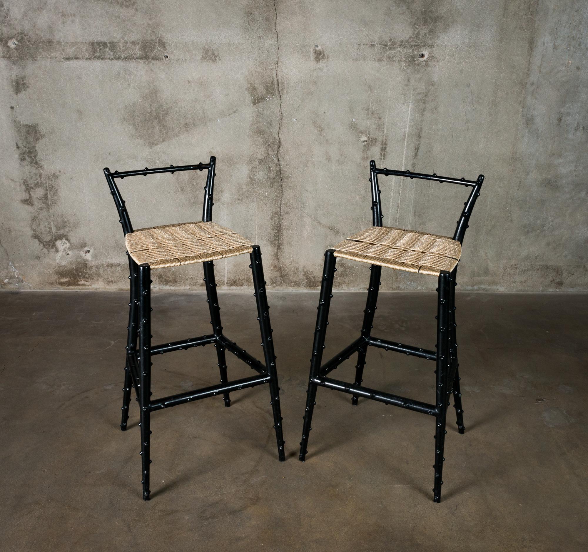 American Piero Fornasetti Bar Stools