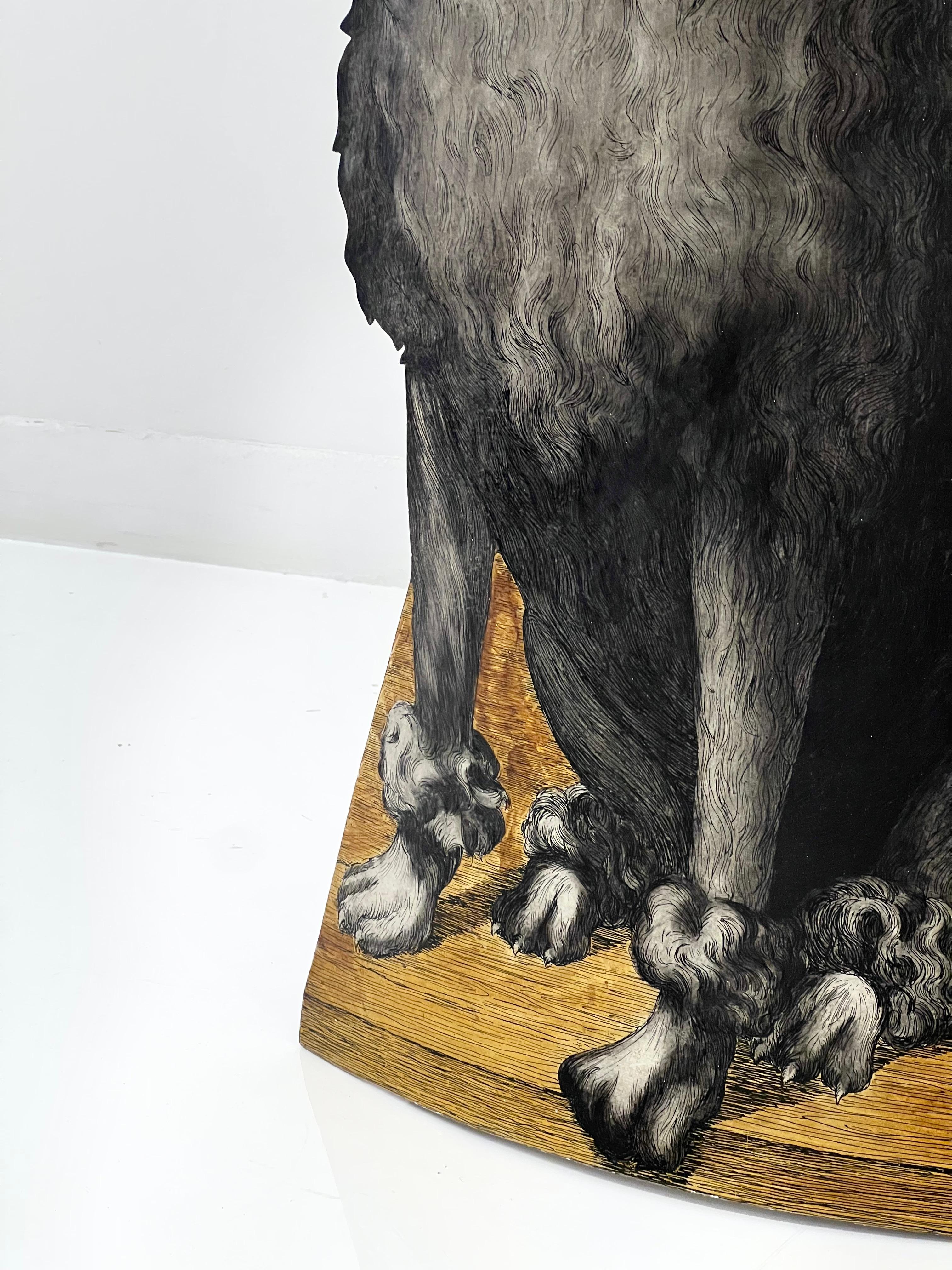 Piero Fornasetti 'Barbone' Dog Umbrella Stand In Good Condition For Sale In New York, NY