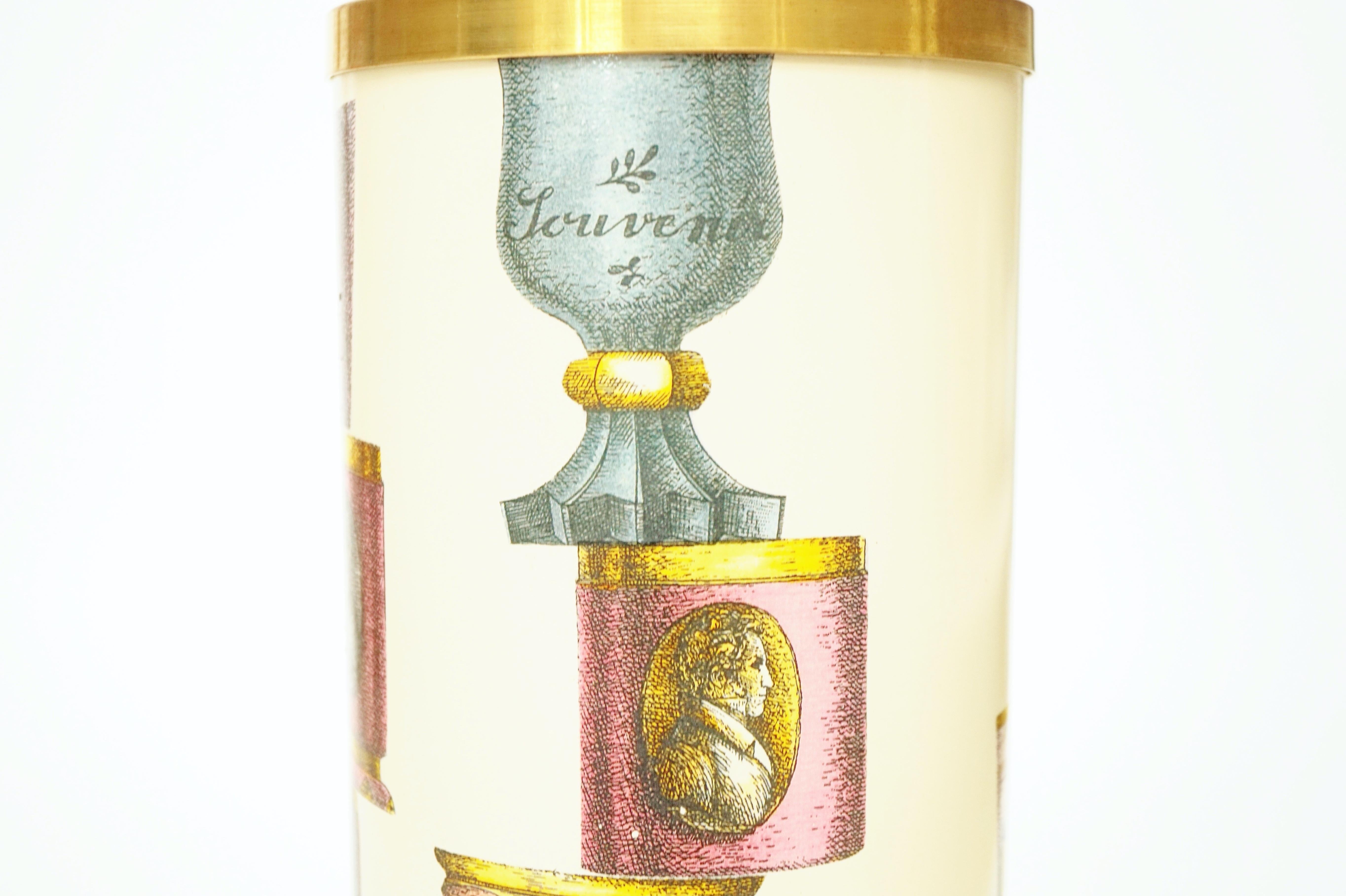 Brass Piero Fornasetti 'Bicchieri di Boemia' Bohemian Stacked Glasses Lamp Base, 1950s