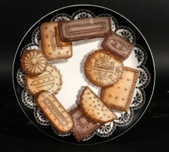 Piero Fornasetti Biscotti Pattern Porcelain Plate, Trompe l'oeil Cookies