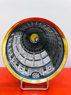 Piero Fornasetti Calendar Porcelain Plate for the Year 1990