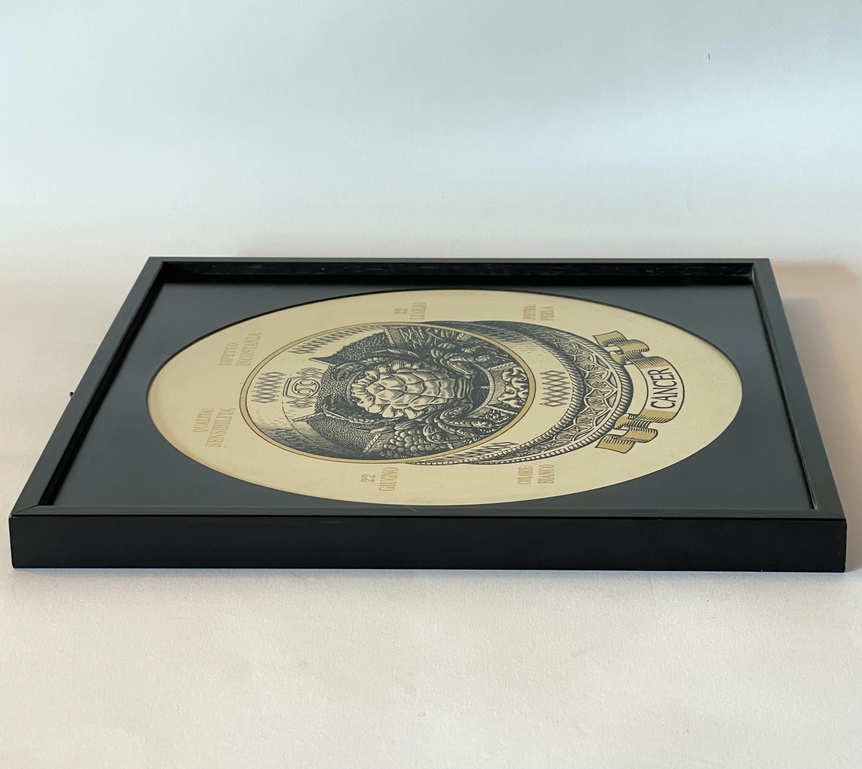FORNASETTI Zodiac Cancer Print In Good Condition For Sale In Los Angeles, CA