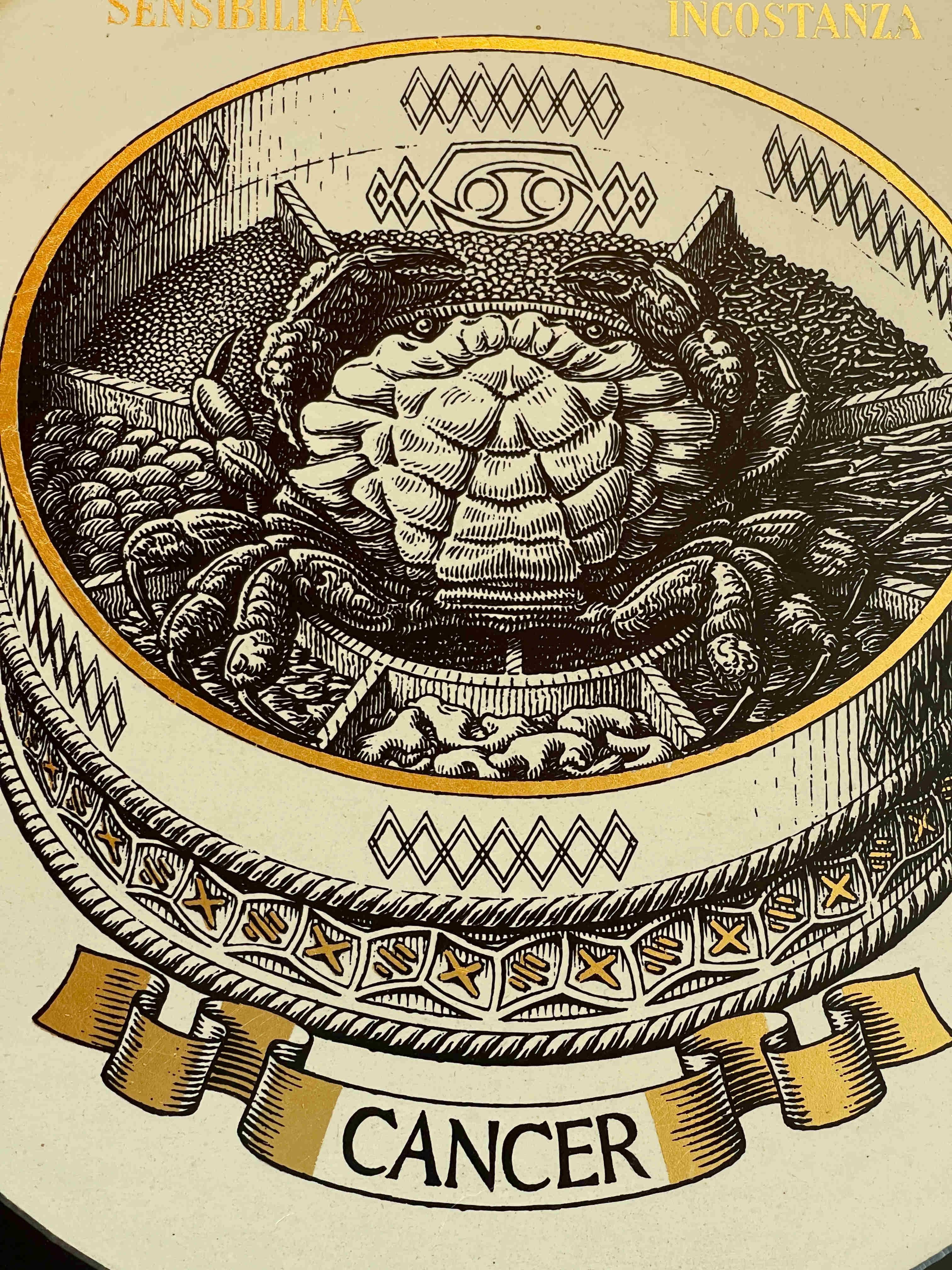Paper FORNASETTI Zodiac Cancer Print For Sale