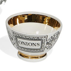 Piero Fornasetti Ceramic Barware Snack Appetizer Bowls