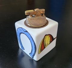 Piero Fornasetti Ceramic Horse Racing Cube Lighter