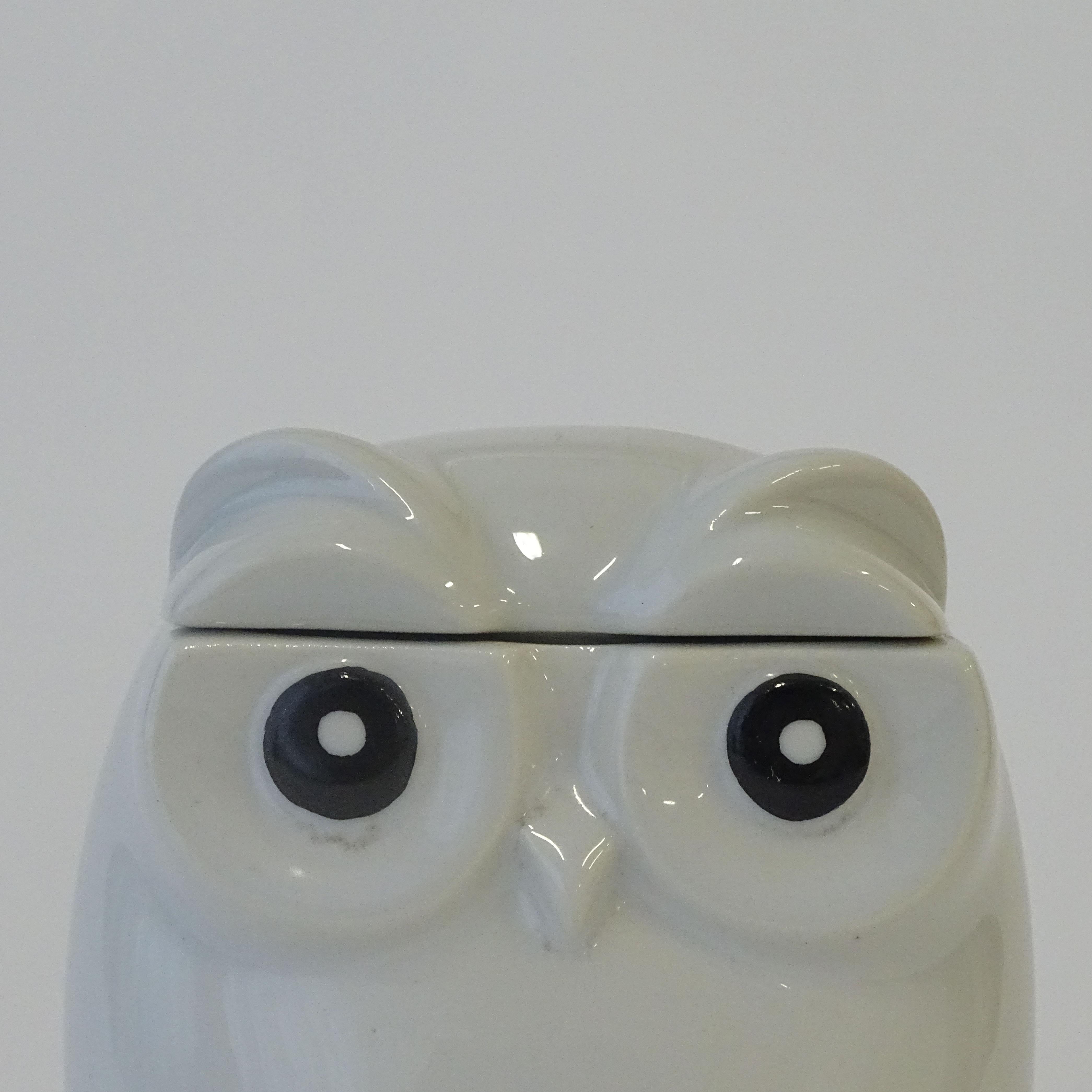 Piero Fornasetti ceramic Owl Box, Italy 1950s
Signed Fornasetti
Rare undecorated owl box.